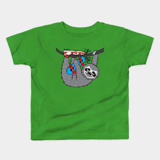 Sloth Skater Kids T-Shirt